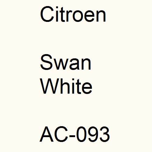 Citroen, Swan White, AC-093.